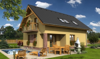 Maison de famille pour terrain étroit et pour famille de 4 à 5 personnes.